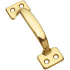 National Hardware 4 In. Bright Brass Window Sash Lift Image 1