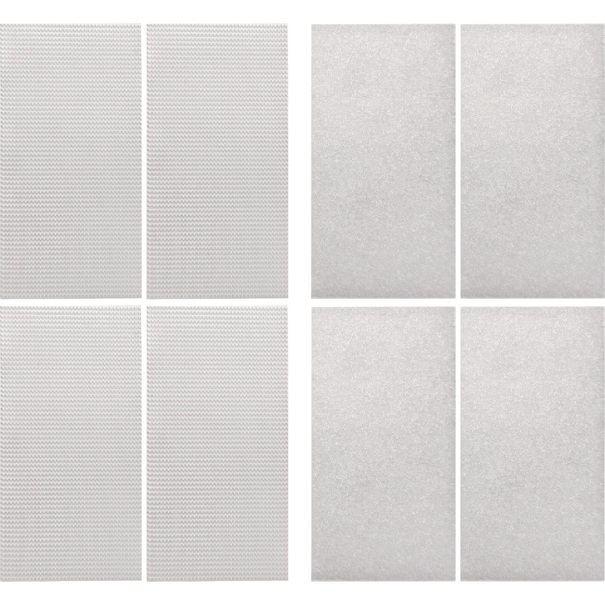 Wrap-It Storage Stick 'Em 2 In. x 4 In. Industrial Strength White Hook & Loop Strip (4-Count)