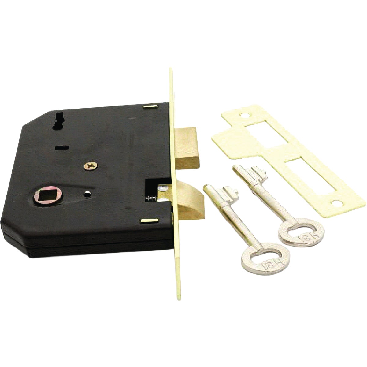First Watch Security Brass Bit Key Mortise Lock Image 2