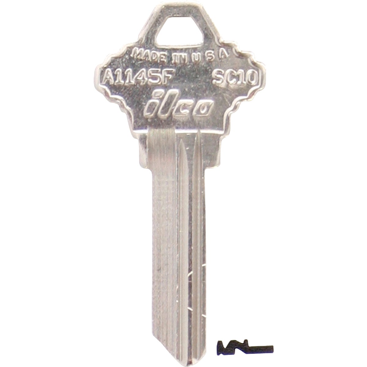 ILCO Schlage Nickel Plated House Key, SC10 / A1145F (10-Pack) Image 1