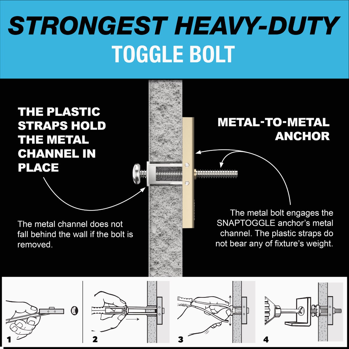 Toggler Snaptoggle 1/4 In.-24 x 2 In. Toggle Bolt (10-Count) Image 5