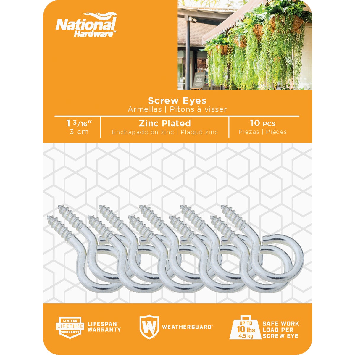 National Hardware #12 Zinc Large Screw Eye (10-Count) Image 2
