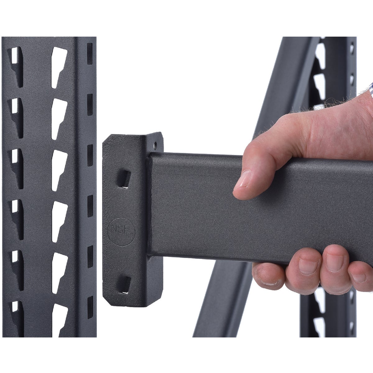 Muscle Rack 77 In. x 24 In. x 72 In. In. 3-Tier Black Steel Welded Rack Image 2