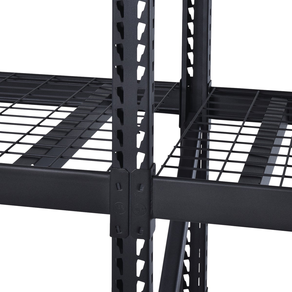 Muscle Rack 77 In. x 24 In. x 72 In. In. 3-Tier Black Steel Welded Rack Image 4