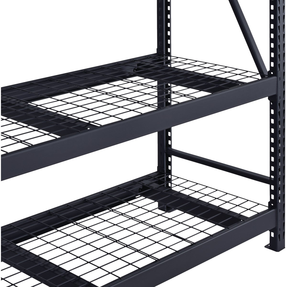 Muscle Rack 77 In. x 24 In. x 72 In. In. 3-Tier Black Steel Welded Rack Image 6