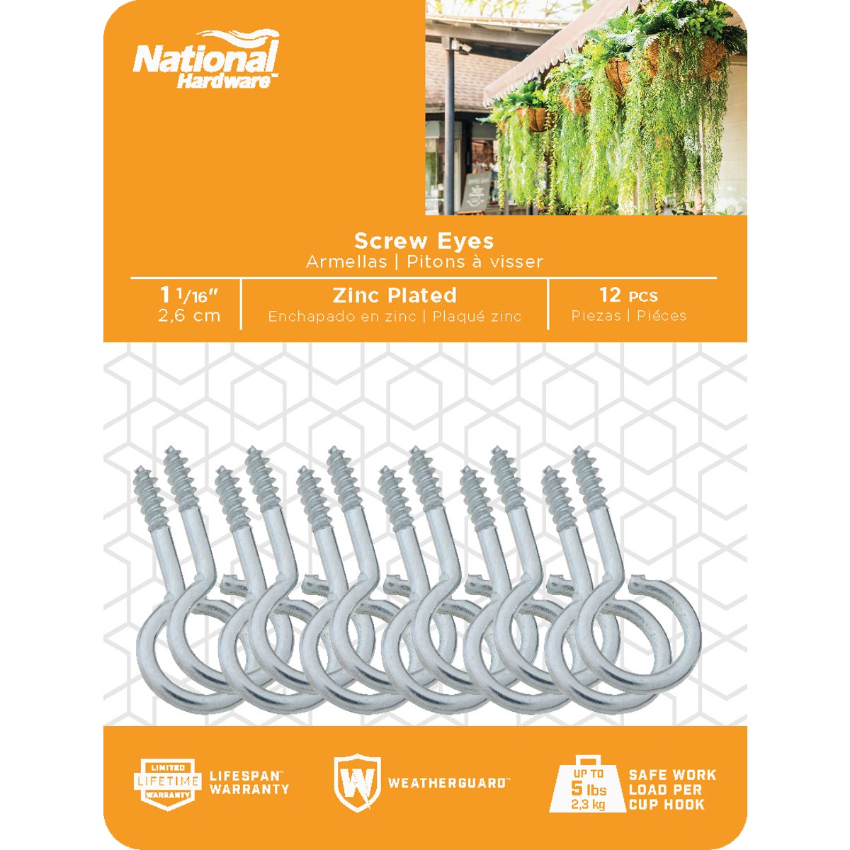National Hardware #14 Zinc Large Screw Eye (12-Count) Image 2