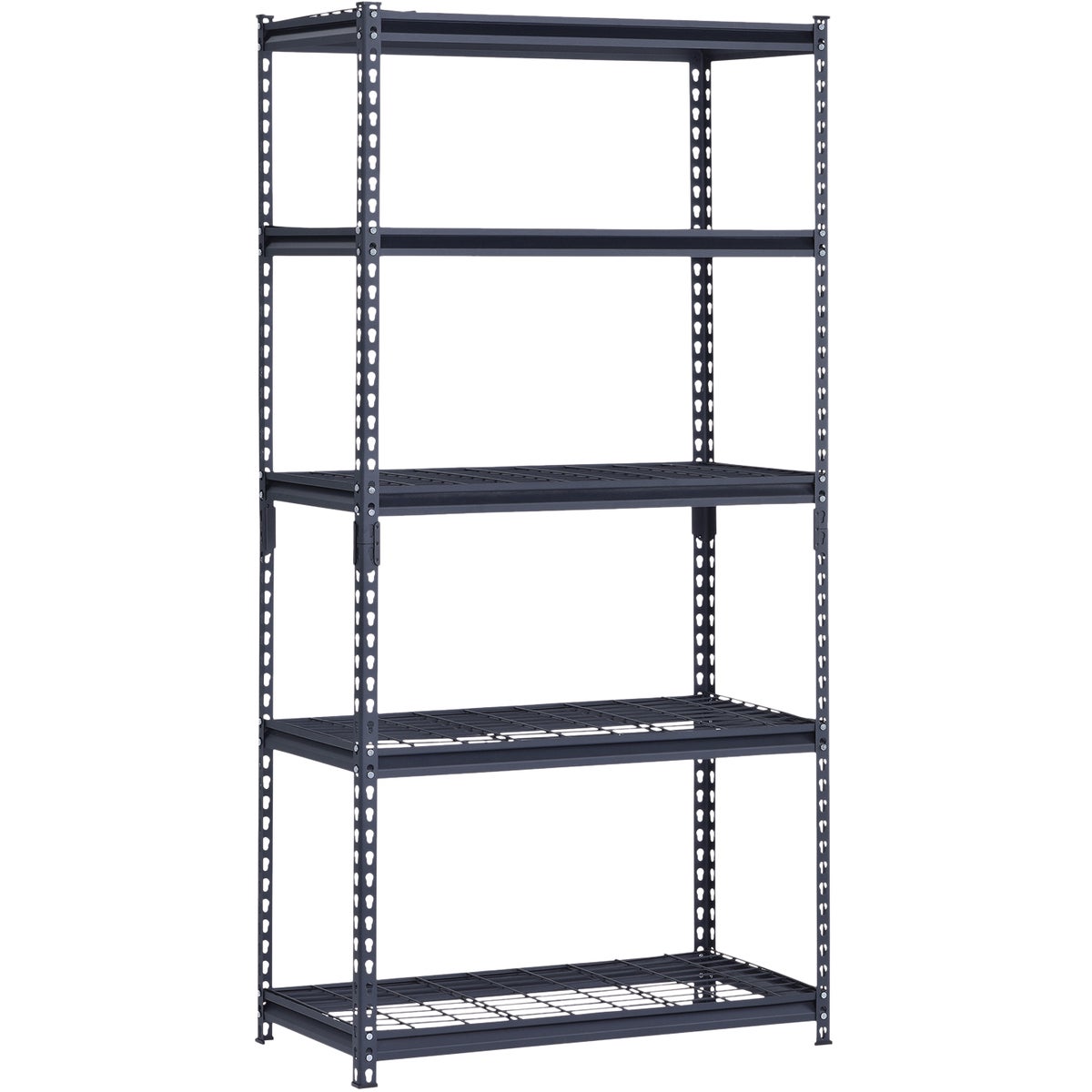 Muscle Rack 36 In. x 18 In. x 72 In. 5-Tier Black Shelving Unit with Wire Shelf