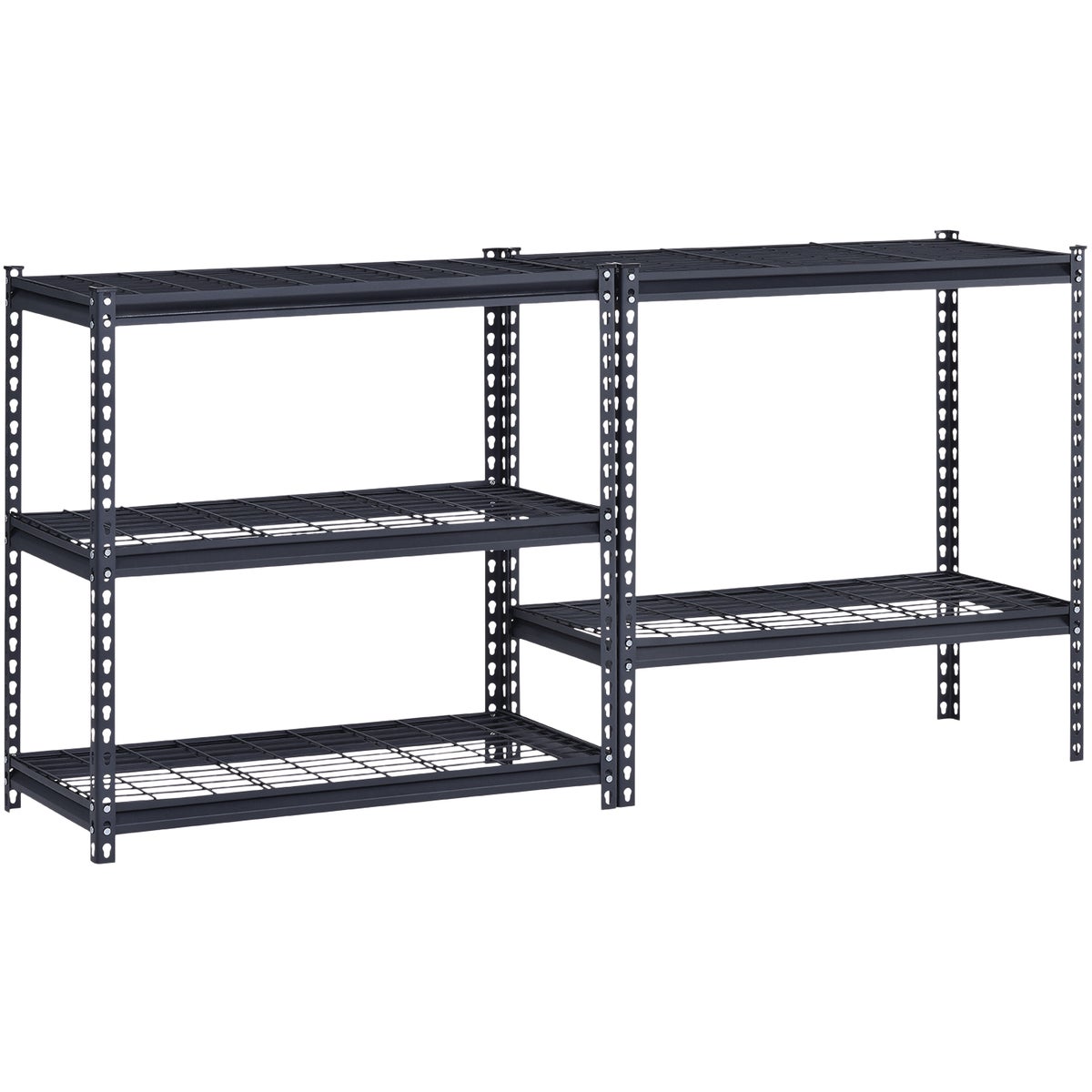 Muscle Rack 36 In. x 18 In. x 72 In. 5-Tier Black Shelving Unit with Wire Shelf Image 6