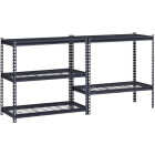 Muscle Rack 36 In. x 18 In. x 72 In. 5-Tier Black Shelving Unit with Wire Shelf Image 6