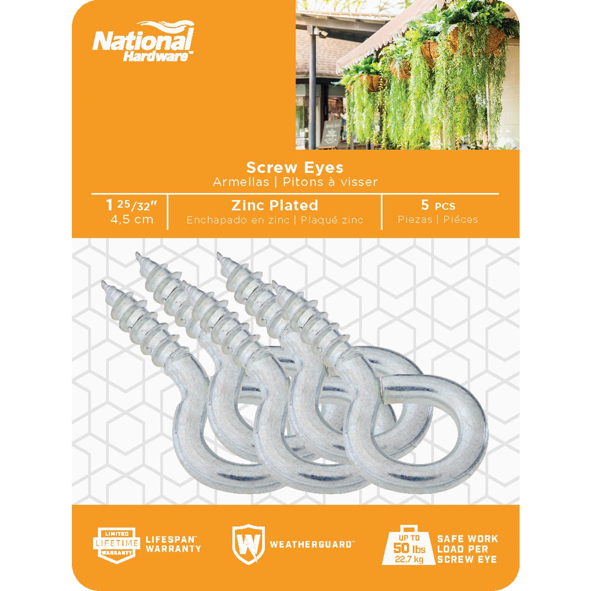National Hardware #106 Zinc Medium Screw Eye (5-Count) Image 2