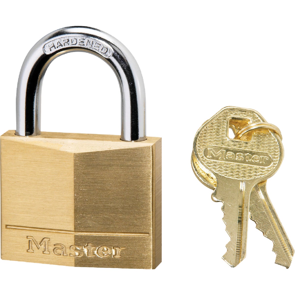 Master Lock 1-9/16 In. W. 4-Pin Tumbler Brass Keyed Different Padlock Image 1