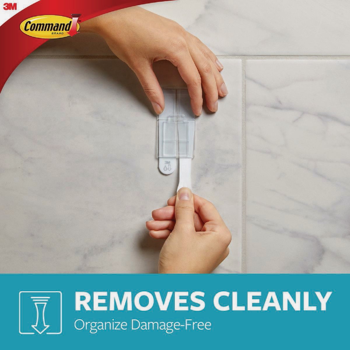 Command Adhesive Soap Dish, Matte Black, 2 Medium Water-Resistant Strips Image 2