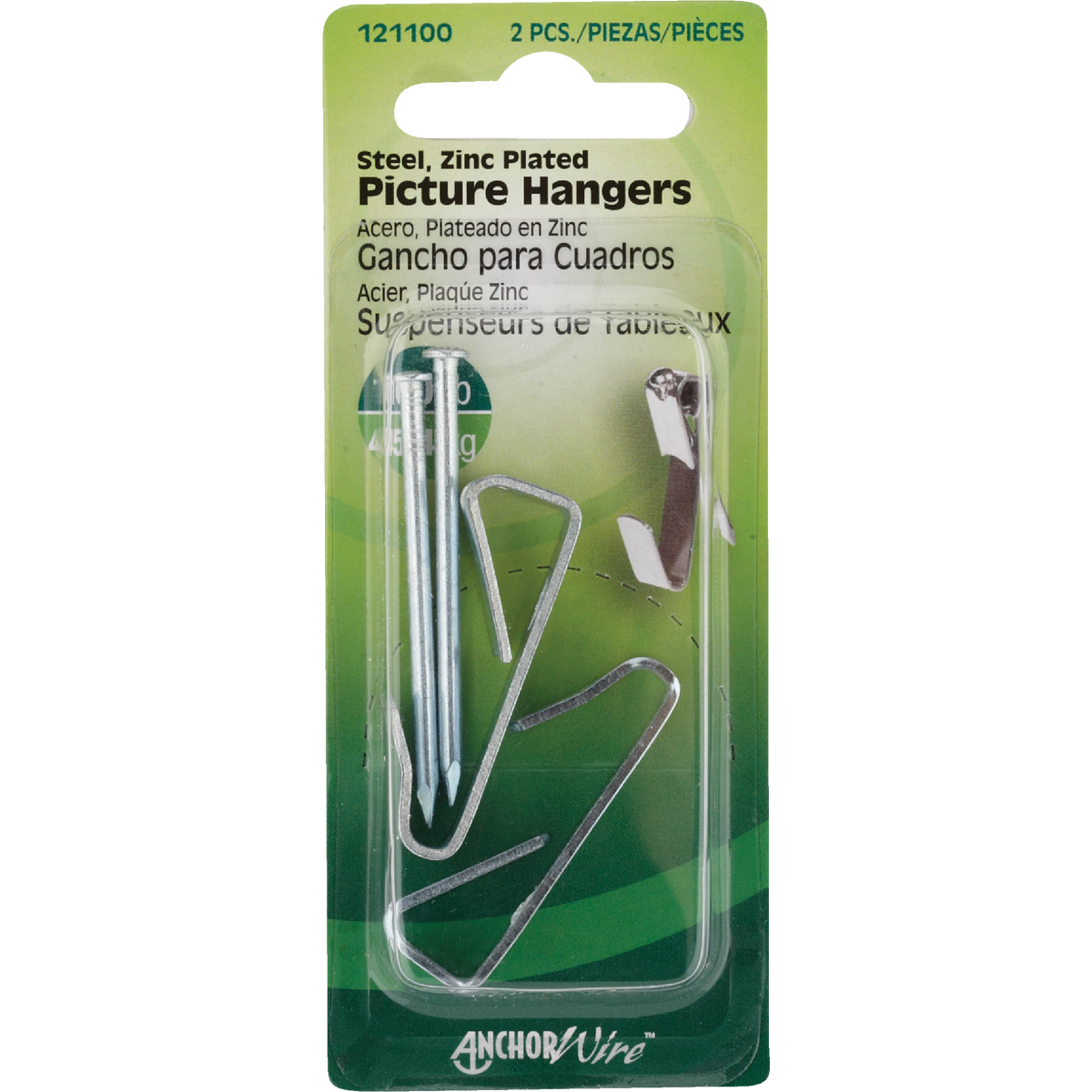 Hillman Anchor Wire 100 Lb. Capacity Steel Picture Hanger (2 Count) Image 2