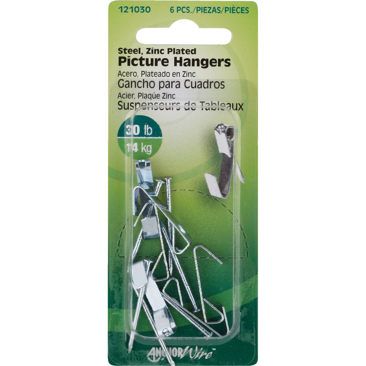Hillman Anchor Wire 30 Lb. Capacity Steel Picture Hanger (6 Count) Image 2