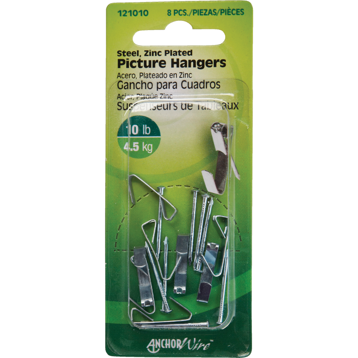 Hillman Anchor Wire 10 Lb. Capacity Steel Picture Hanger (8 Count) Image 2