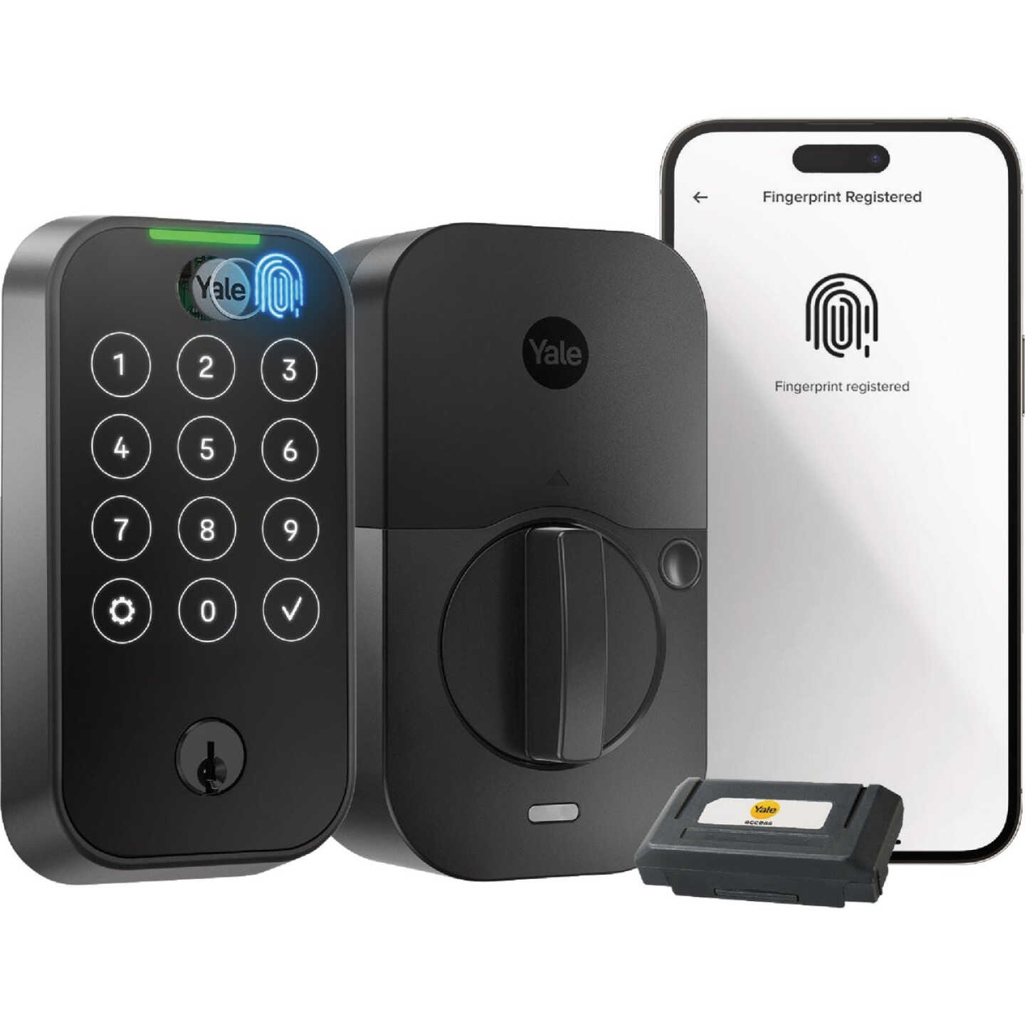 Yale Assure Black Electronic Lock Touch Keypad Deadbolt with WiFi Image 1