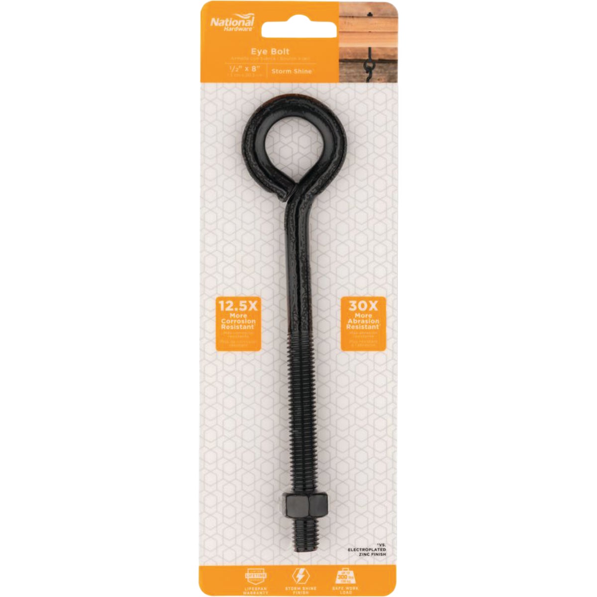 National Hardware 1/2 In. x 8 In. Storm Shine Eye Bolt with Nut Image 2