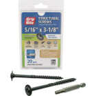 Grip-Rite PrimeGuard Plus 5/16 In. x 3-1/8 In. Flat Washer Head Structure Screw (20-Count) Image 1