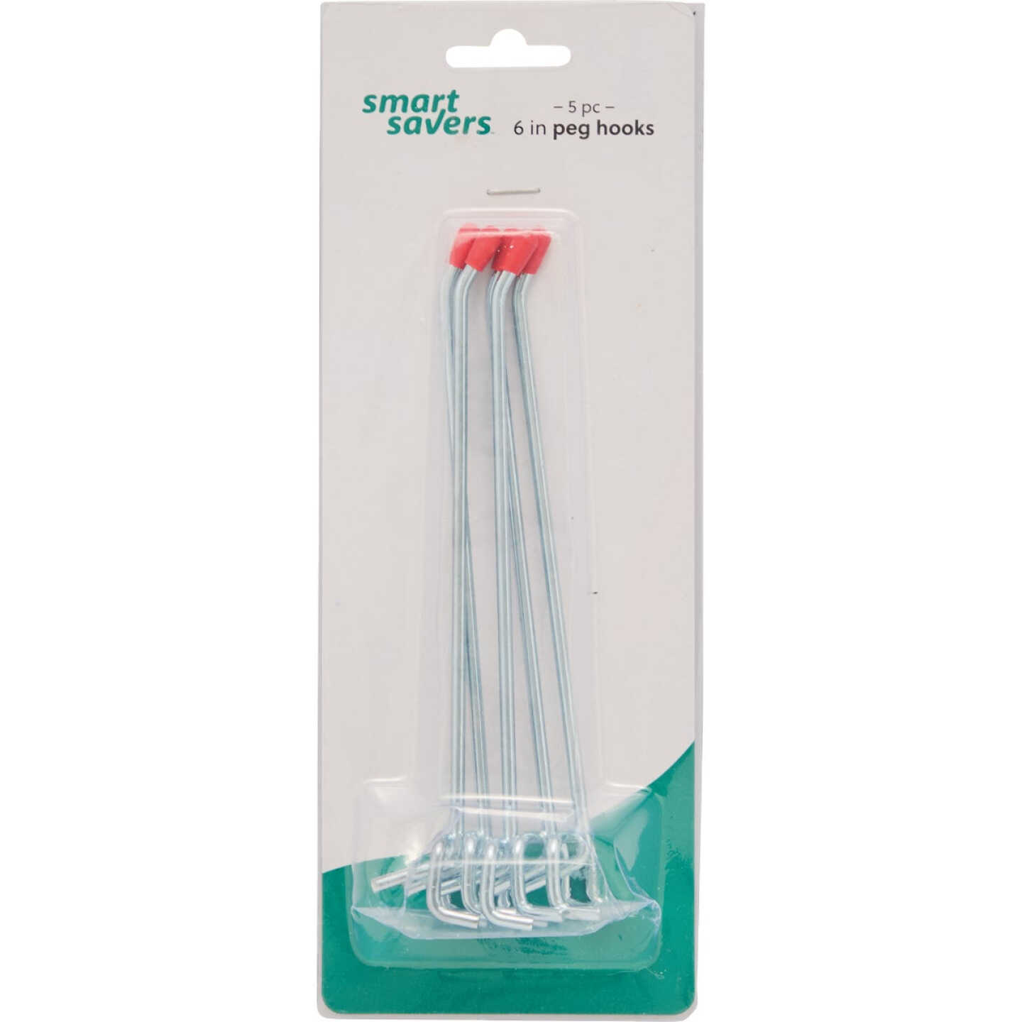 Smart Savers 6 In. Angled Pegboard Hook (5-Count) Image 1