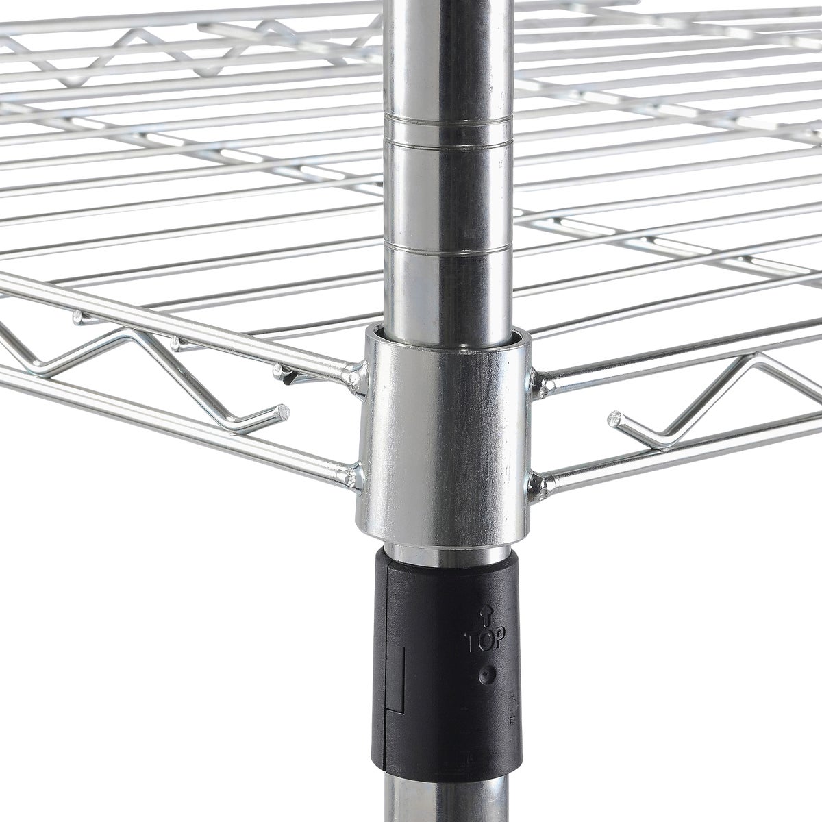 Muscle Rack 20 In. x 12 In. x 32 In. 4-Tier Chrome Wire Shelving Unit Image 6