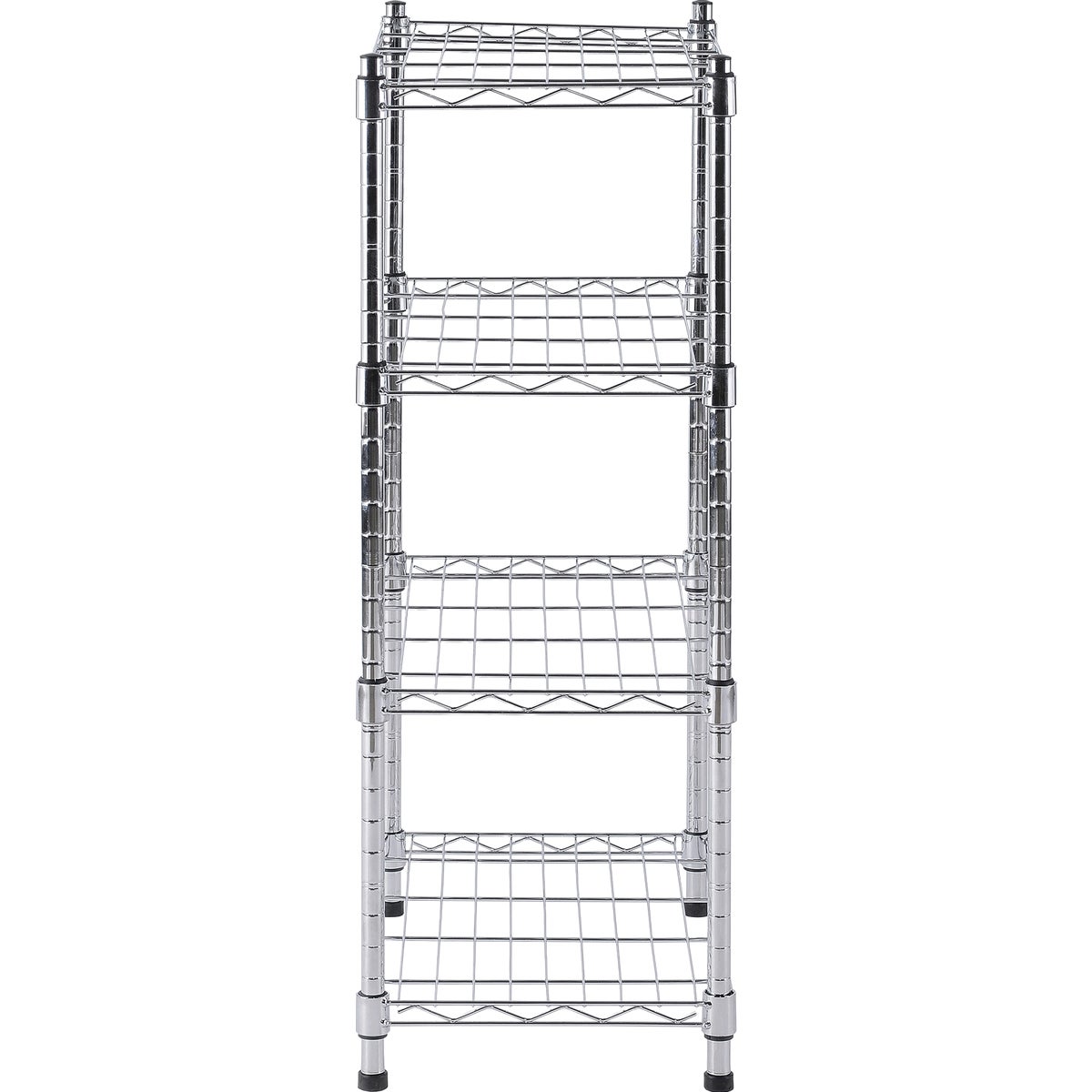 Muscle Rack 20 In. x 12 In. x 32 In. 4-Tier Chrome Wire Shelving Unit Image 7