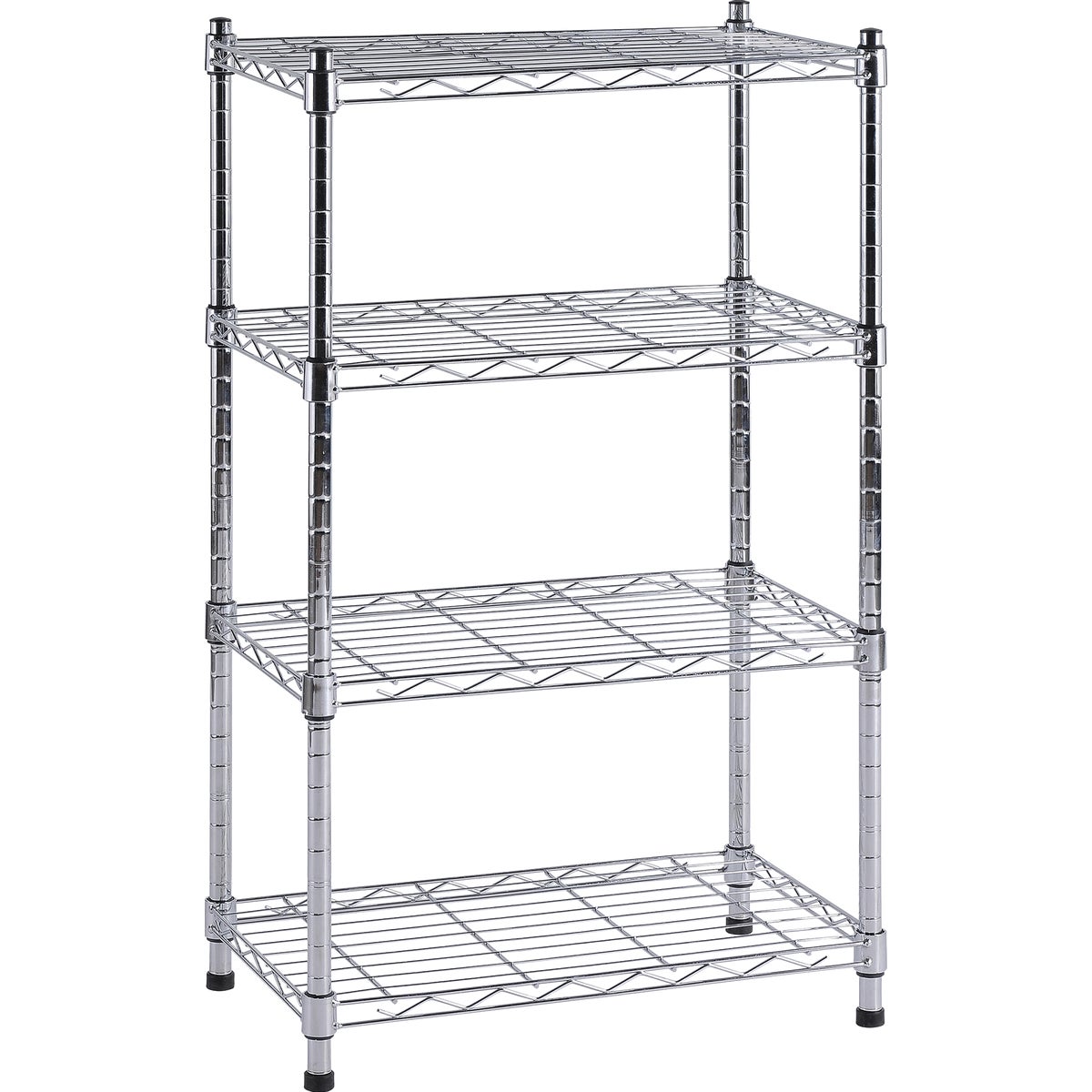 Muscle Rack 20 In. x 12 In. x 32 In. 4-Tier Chrome Wire Shelving Unit