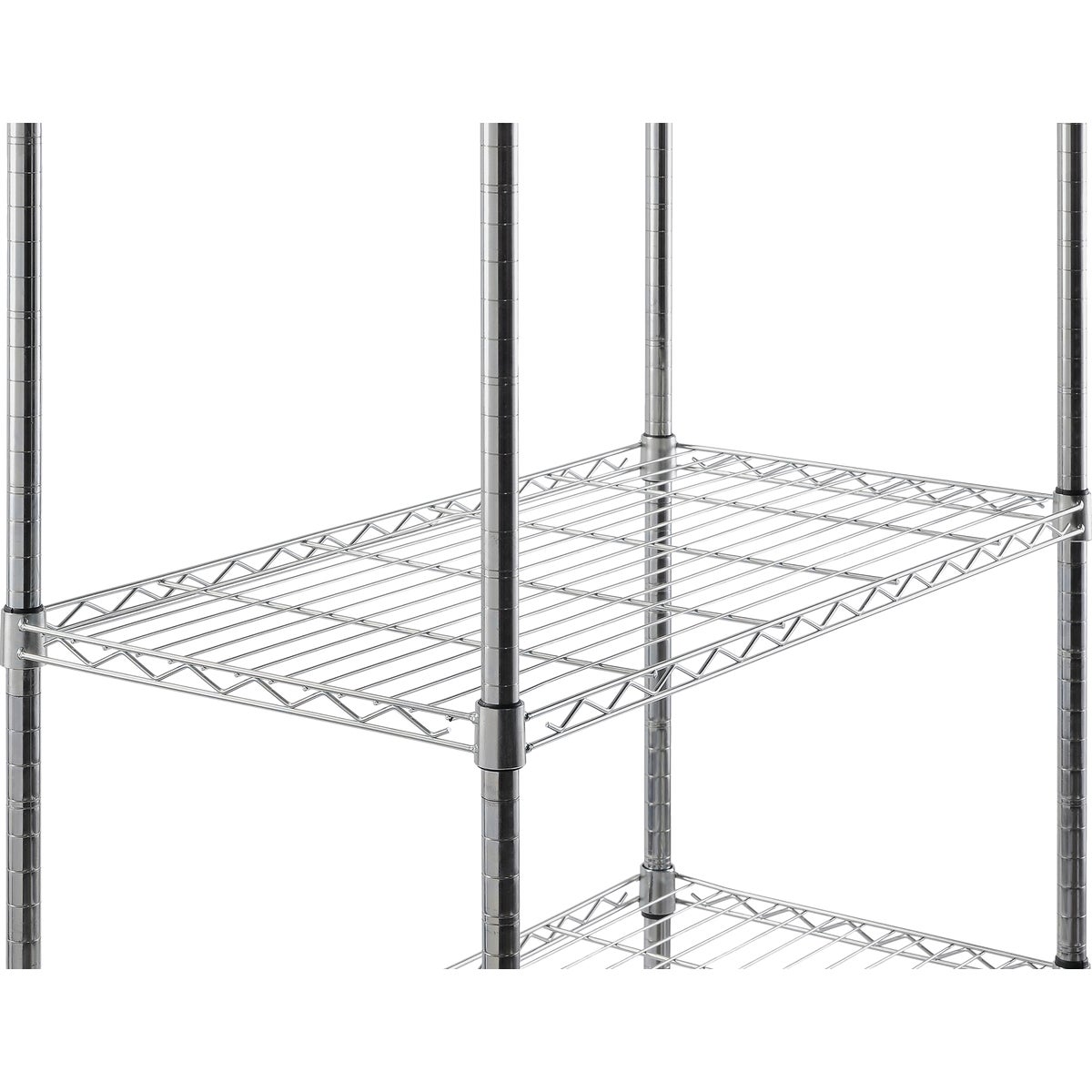 Muscle Rack 20 In. x 12 In. x 32 In. 4-Tier Chrome Wire Shelving Unit Image 5