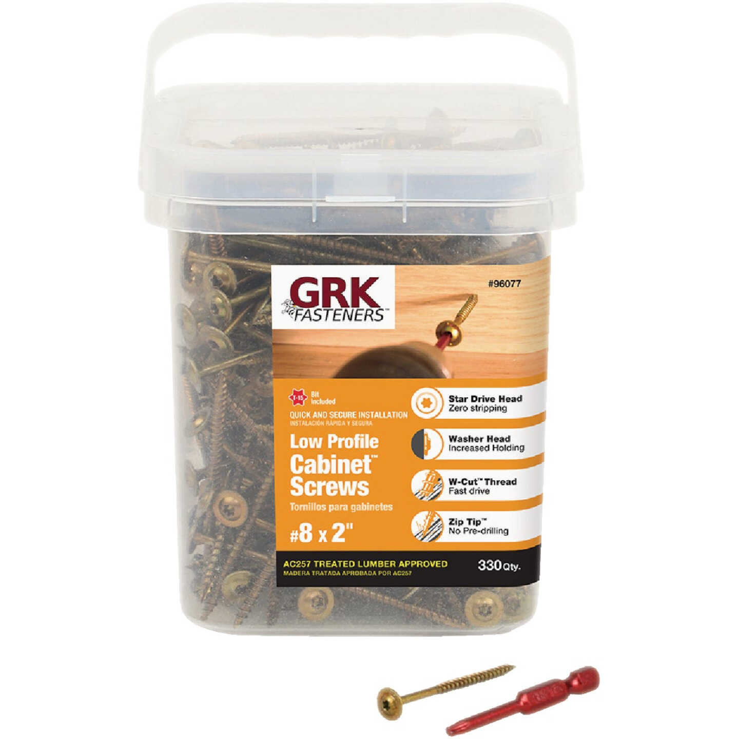 GRK #8 x 2 In. Star Drive Cabinet Screw (330-Count) Image 1