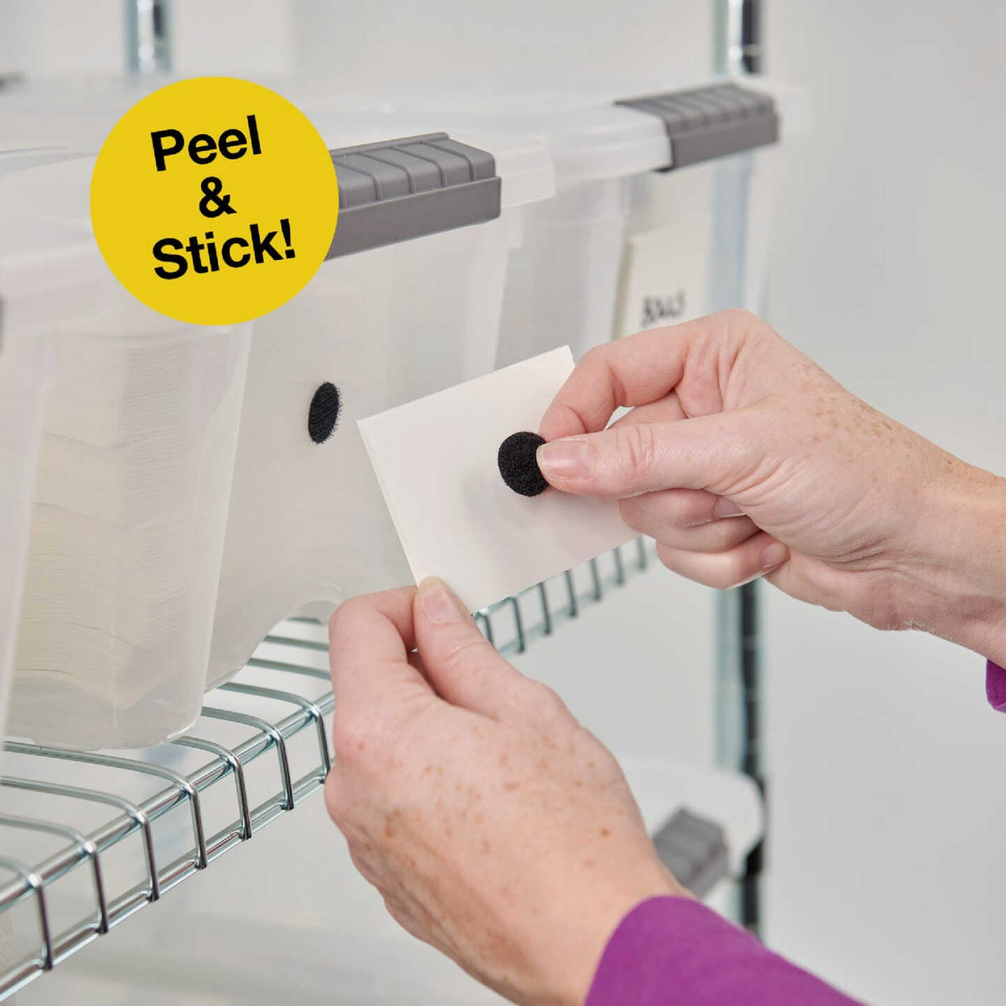 Wrap-It Storage Stick 'Em Dots 0.75 In. Black Hook & Loop Fasteners (30-Count) Image 5