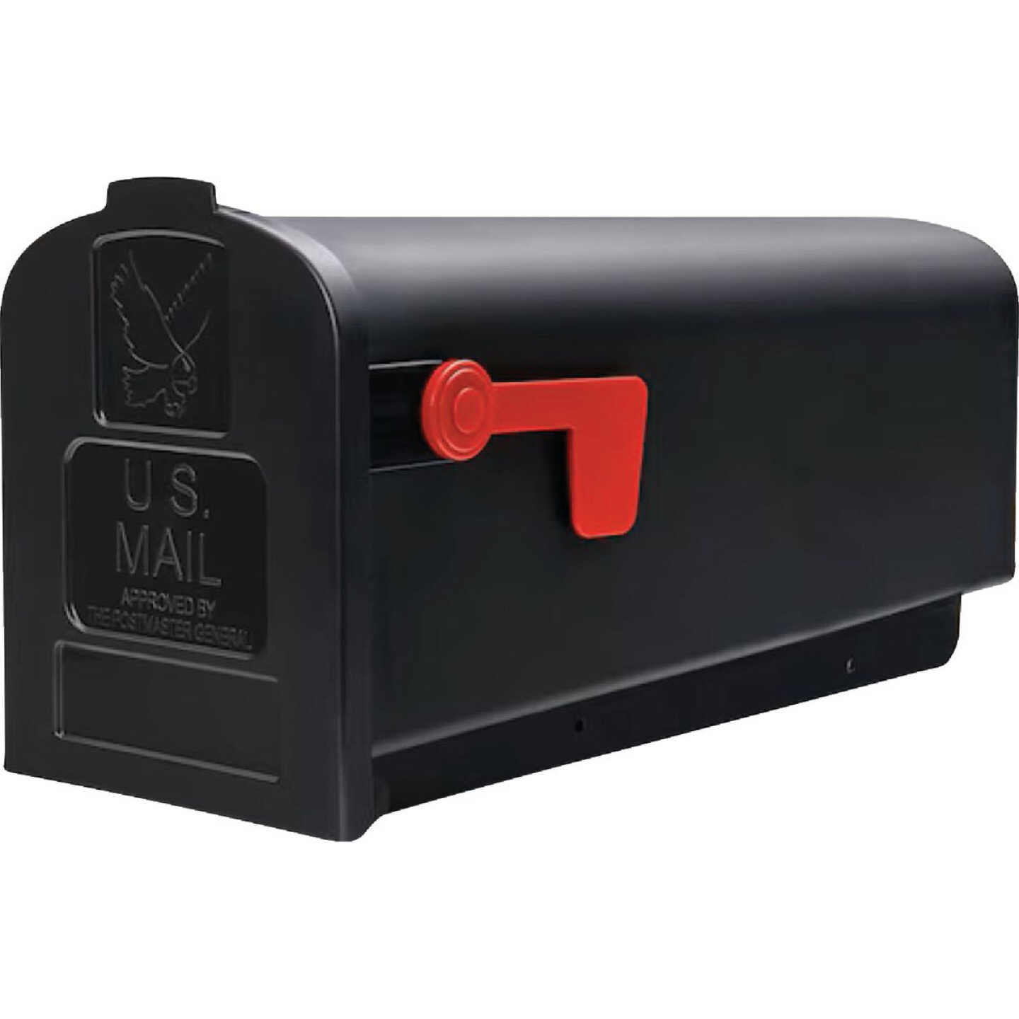 Parsons Medium Black Plastic Post Mount Mailbox Image 1