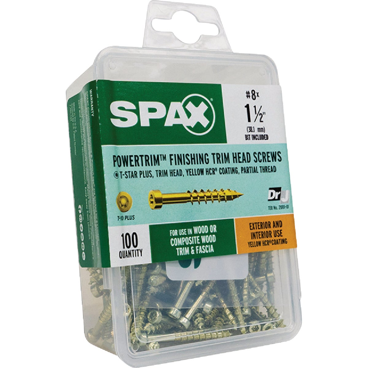 SPAX #8 x 1-1/2 In. T10 Plus Cylindrical Head HCR (Exterior Rated) Yellow Trim Screw (100-Count) Image 6