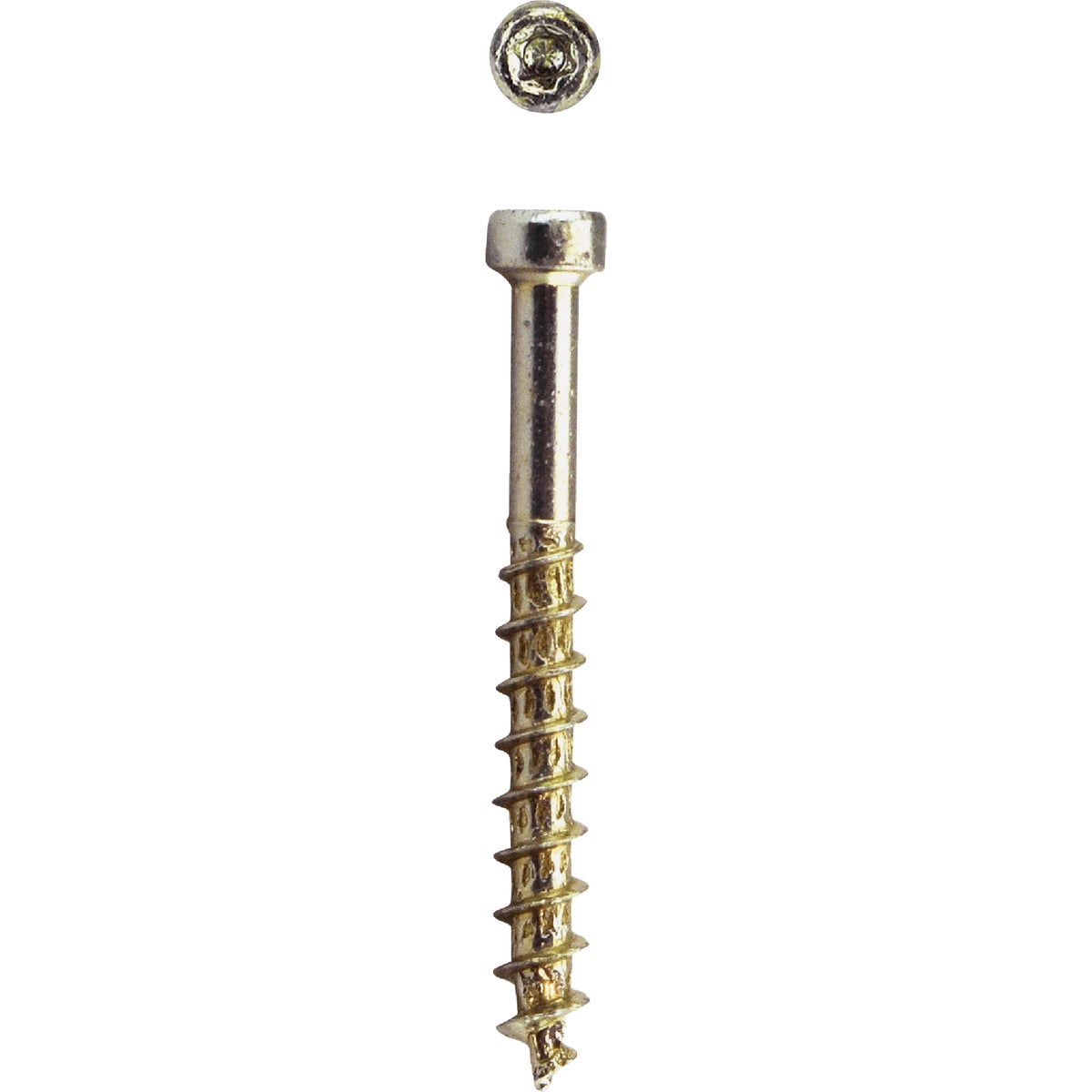 SPAX #8 x 1-1/2 In. T10 Plus Cylindrical Head HCR (Exterior Rated) Yellow Trim Screw (100-Count)