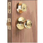Kwikset Polished Brass Deadbolt and Door Knob Combo Image 2