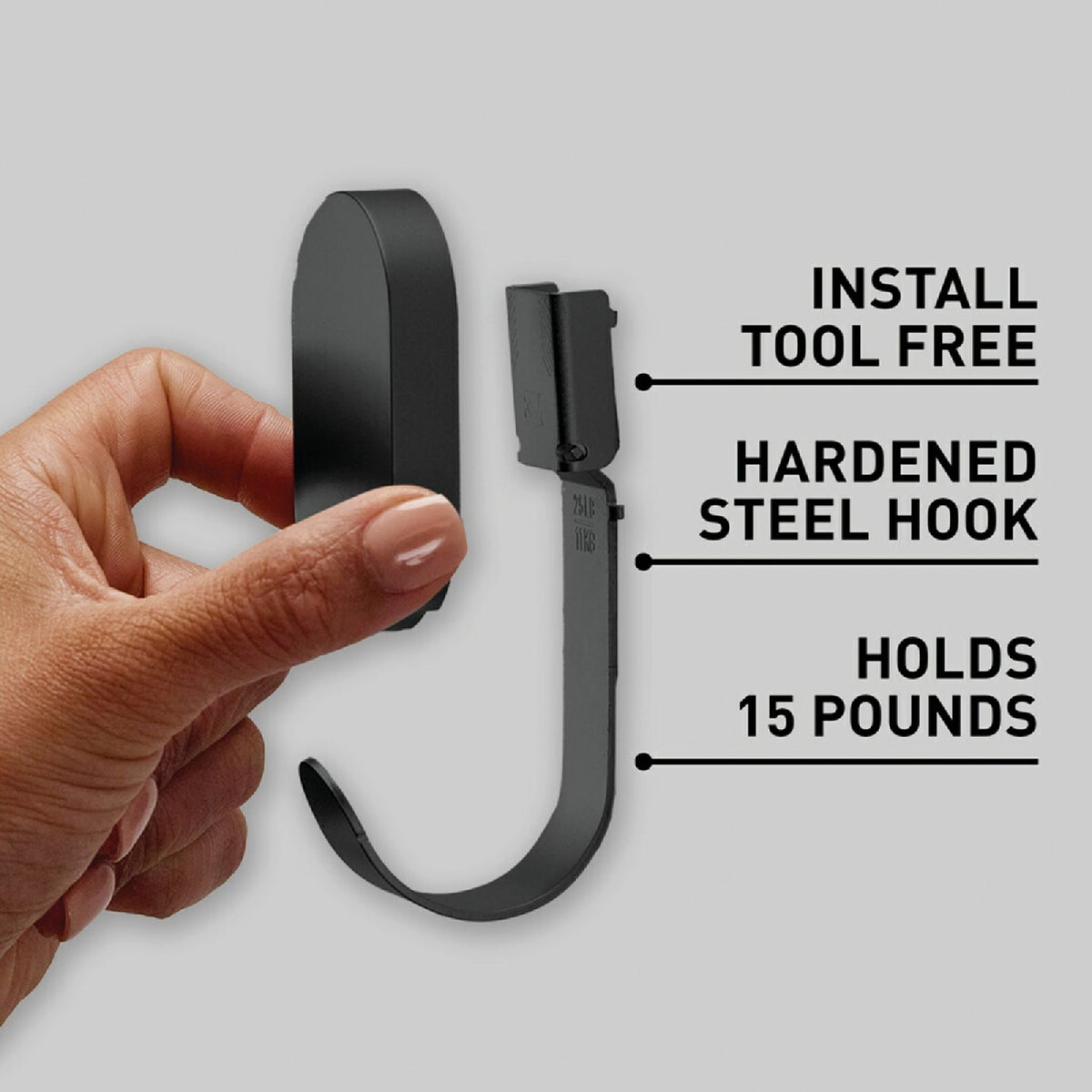 3M Claw 25 Lb. Black Drywall Hook Image 2
