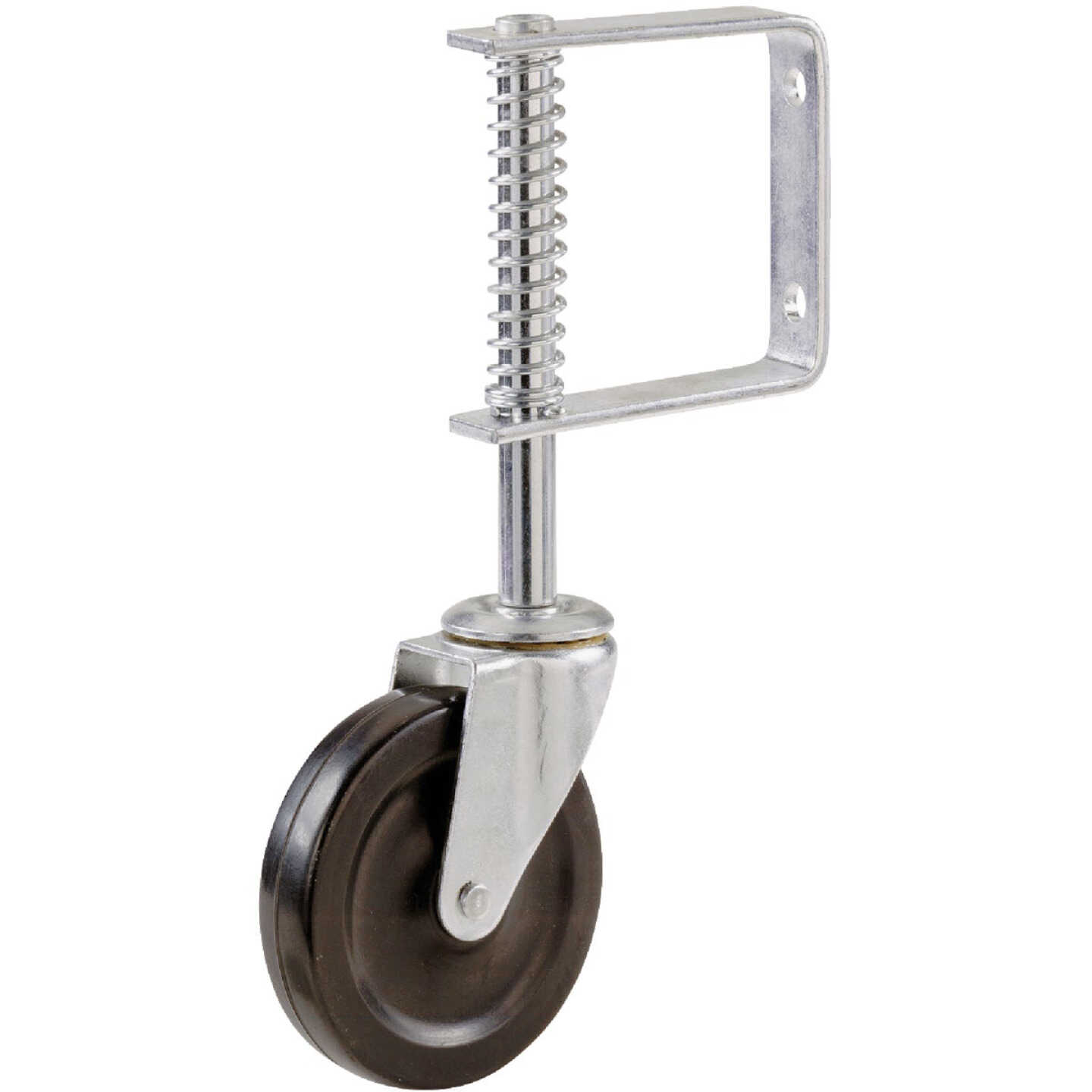 Shepherd Hardware 4 In. Gate Caster with Adjustable Spring Bracket Image 1