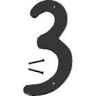 Hy-Ko 4 In. Satin Black Number 3 Image 1