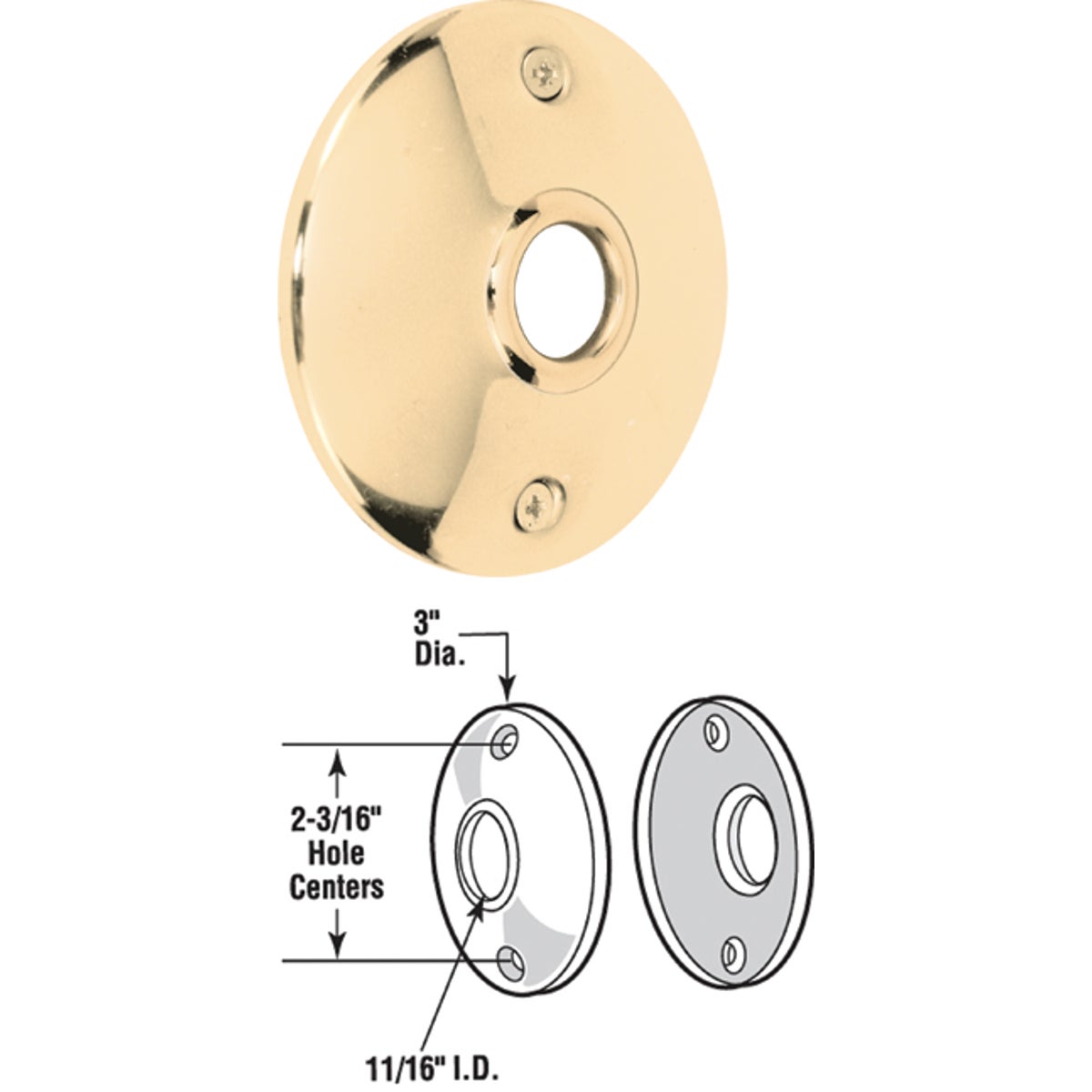 Defender Security 3 In. Replacement Door Knob Rose