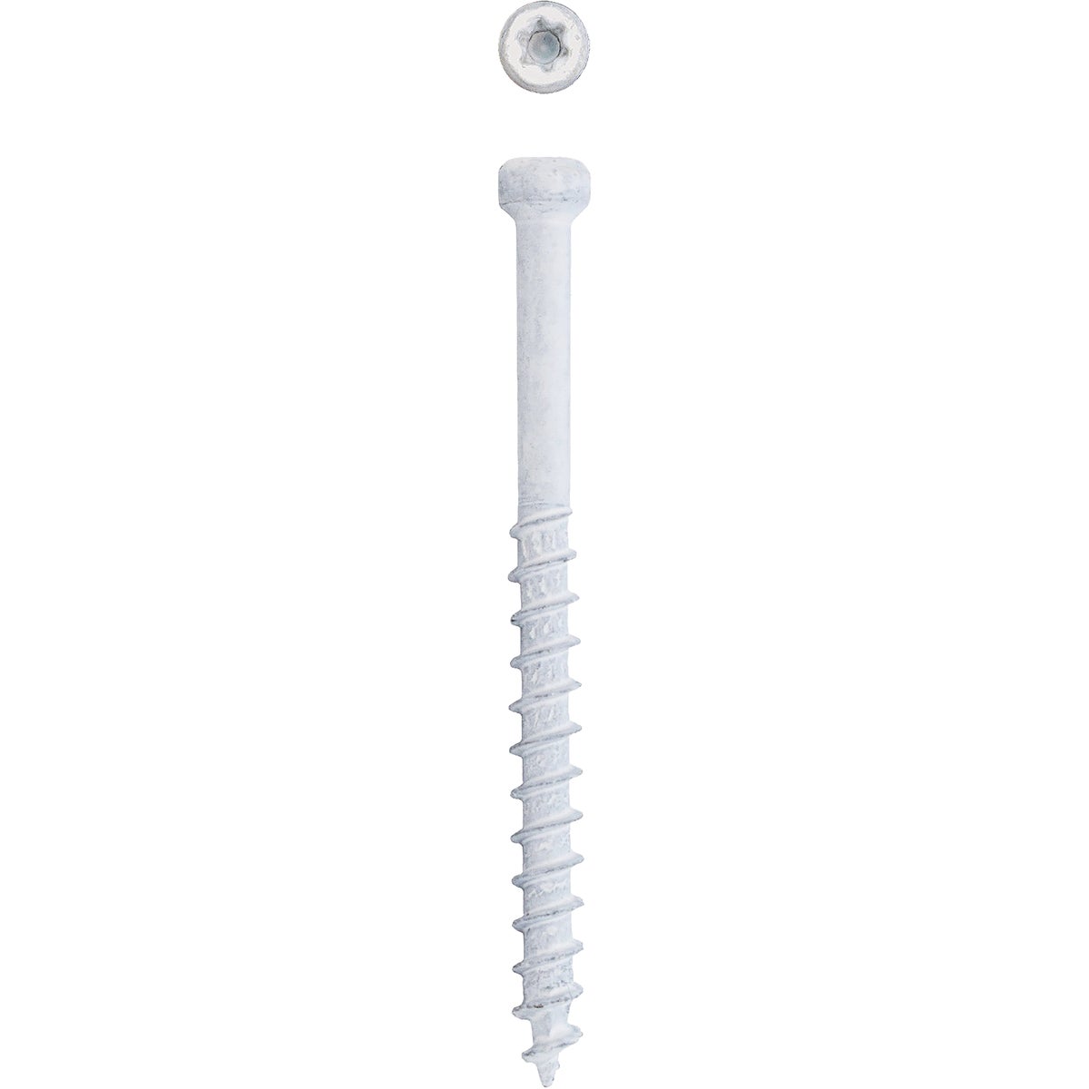 SPAX PowerTrim #8 x 2 In. T10 Plus Cylindric Head HCR (Exterior Rated) White Trim Screw (100-Count) Image 5