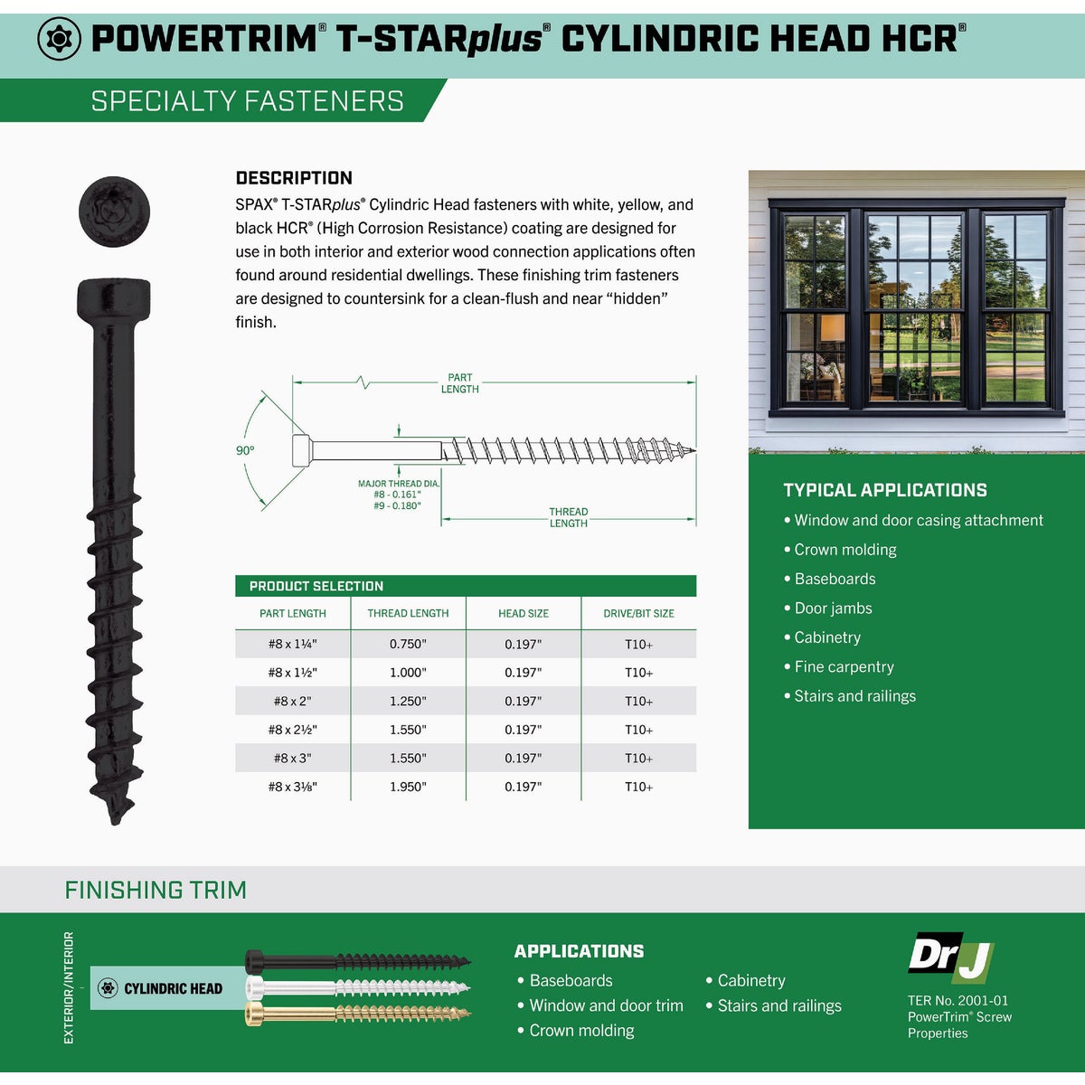 SPAX PowerTrim #8 x 2 In. T10 Plus Cylindric Head HCR (Exterior Rated) White Trim Screw (100-Count) Image 4