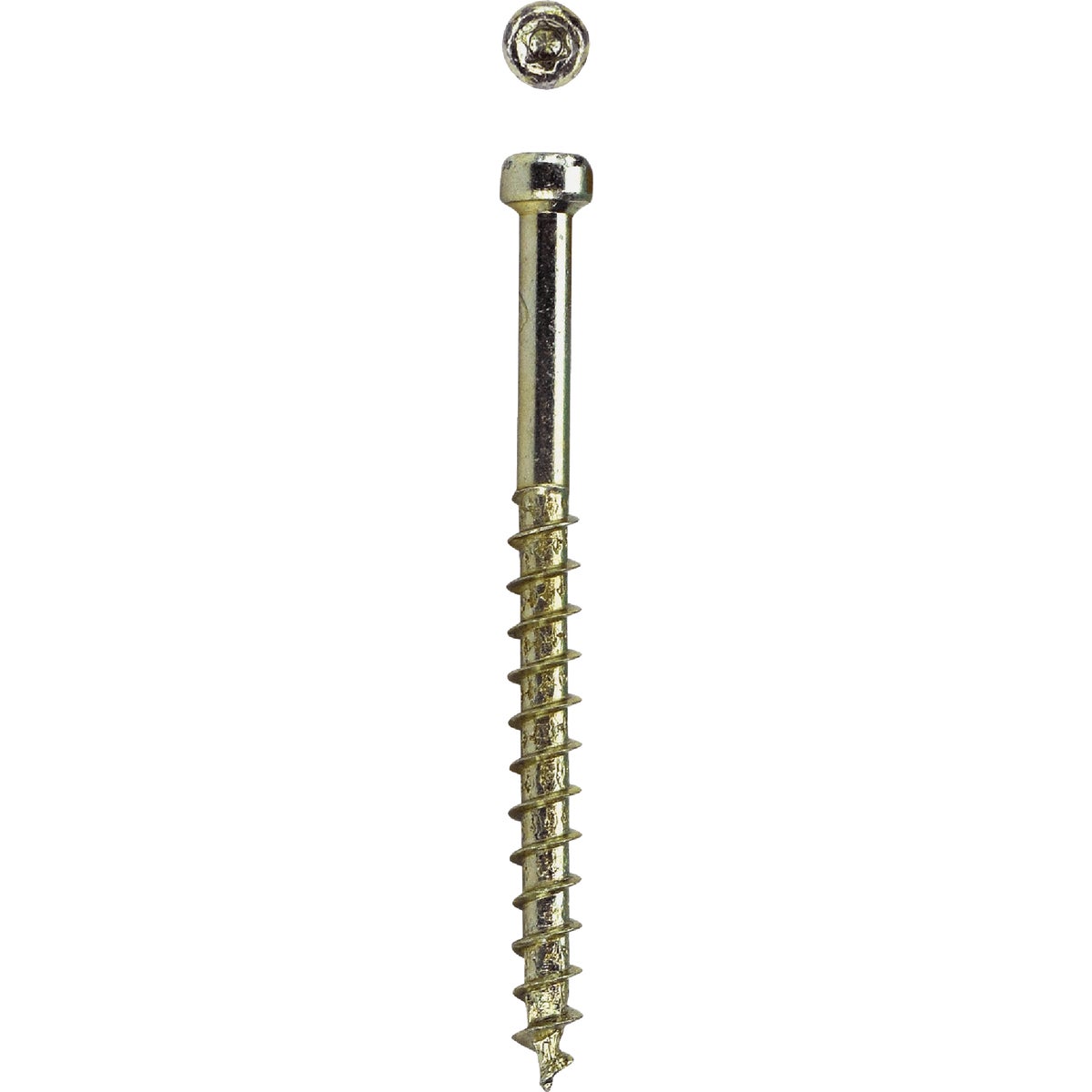 SPAX #8 x 2 In. T10 Plus Cylindrical Head HCR (Exterior Rated) Yellow Trim Screw (100-Count)