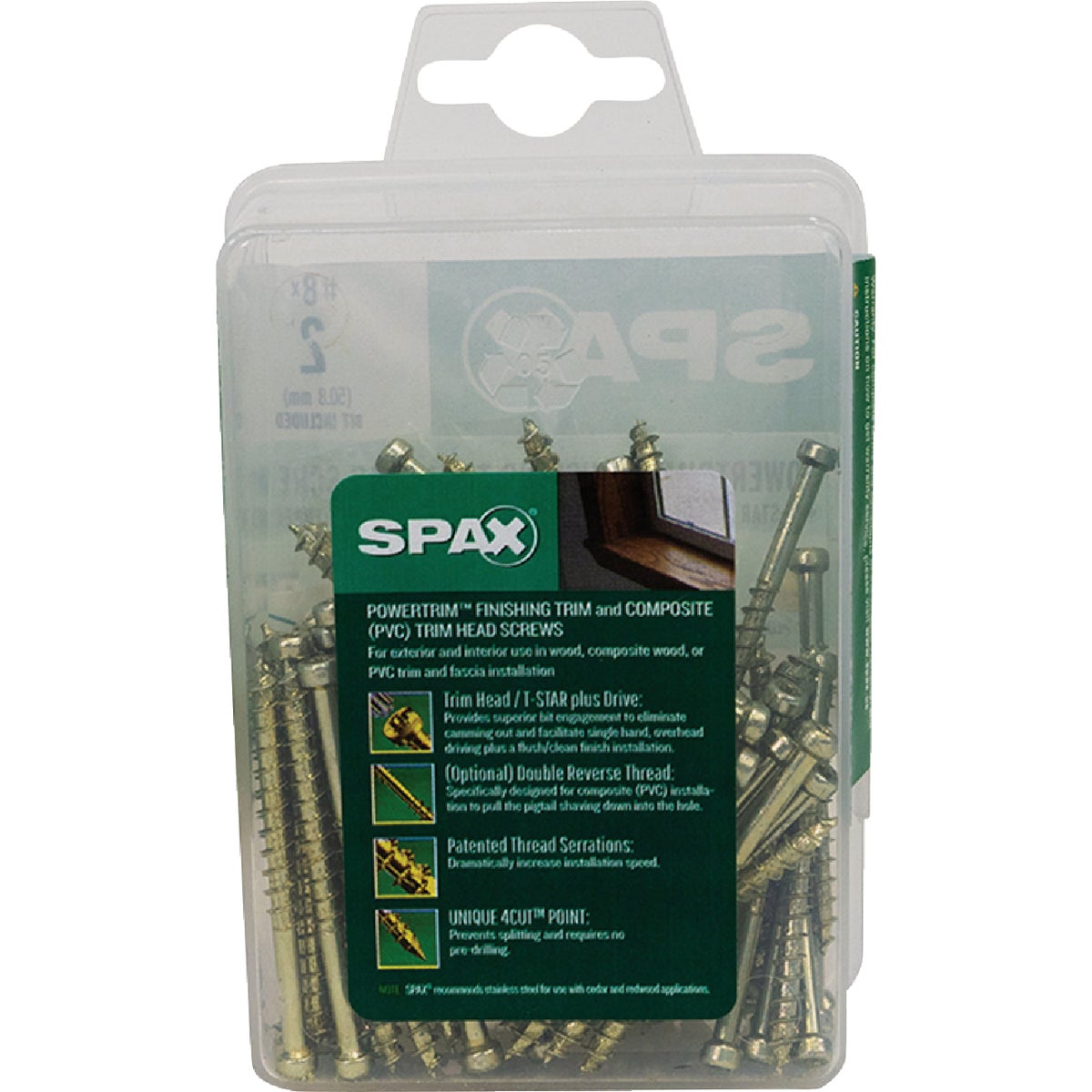 SPAX #8 x 2 In. T10 Plus Cylindrical Head HCR (Exterior Rated) Yellow Trim Screw (100-Count) Image 5
