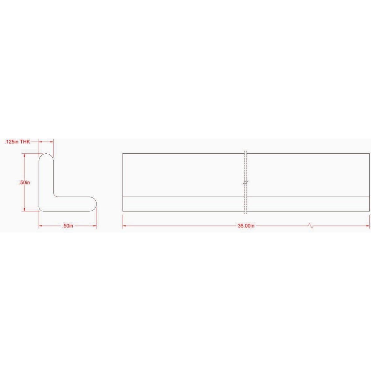 Hillman SteelWorks 1/8 In. x 1/2 In. x 3 Ft. Weldable Hot-Rolled Steel Angle Image 3