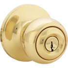 Steel Pro Polished Brass Entry Door Knob Image 1