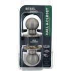 Steel Pro Brushed Nickel Hall & Closet Door Knob Image 2