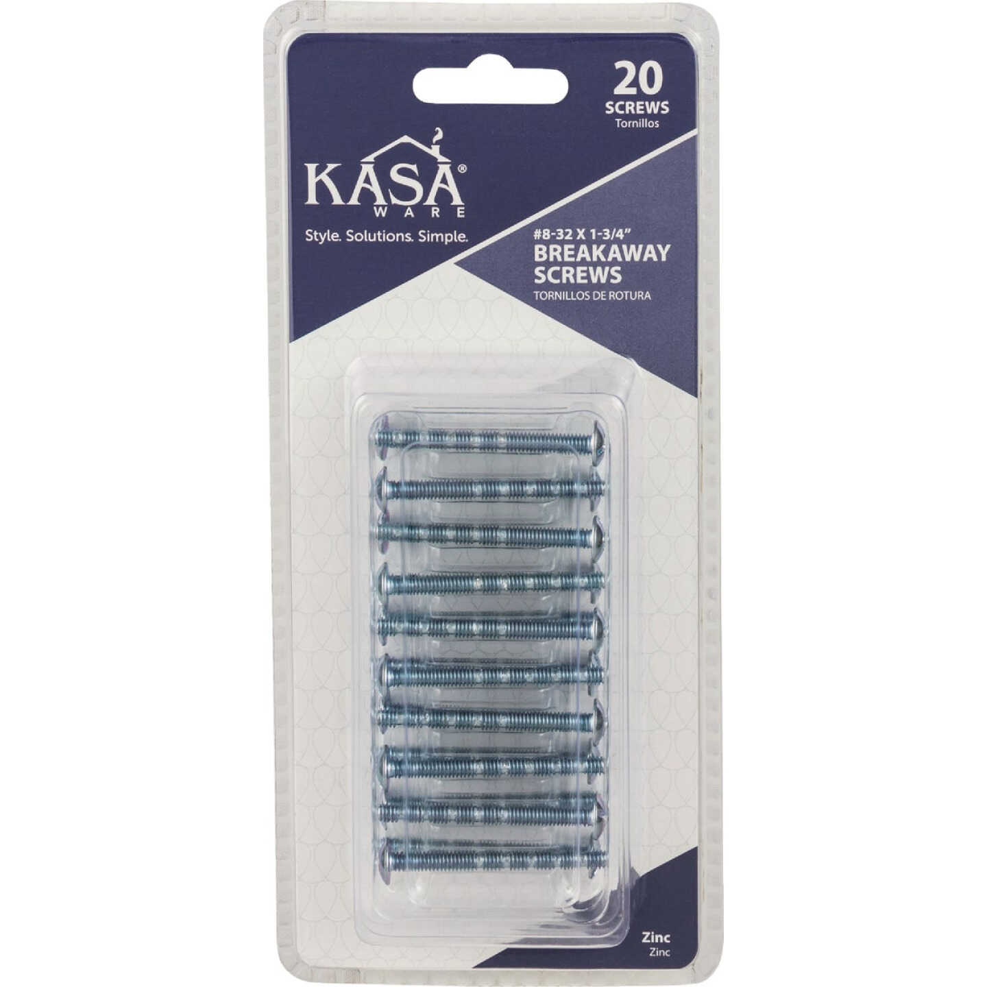 KasaWare 8/32 In. x 1-3/4 In. Breakaway Screws (20-Pack) Image 2