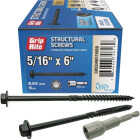 Grip-Rite PrimeGuard Plus 5/16 In. x 6 In. Hex Washer Head Structural Screw (50-Count) Image 1