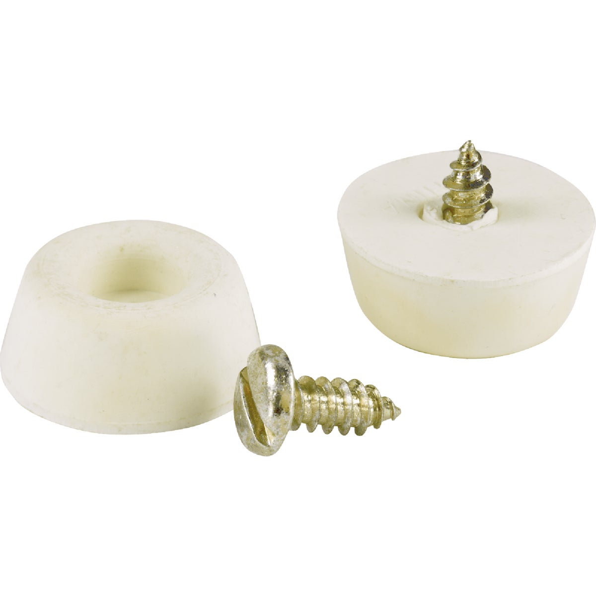 Do it 7/8 In. Round Off-White Furniture Bumpers (4-Pack)