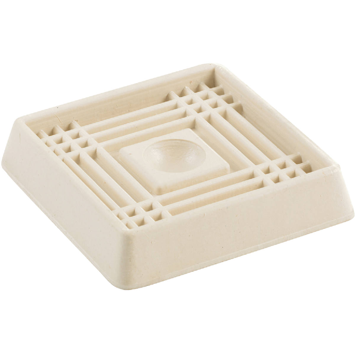 Do it 2 In. Inner Dimension Square Almond Furniture Leg Cup (4-Pack)