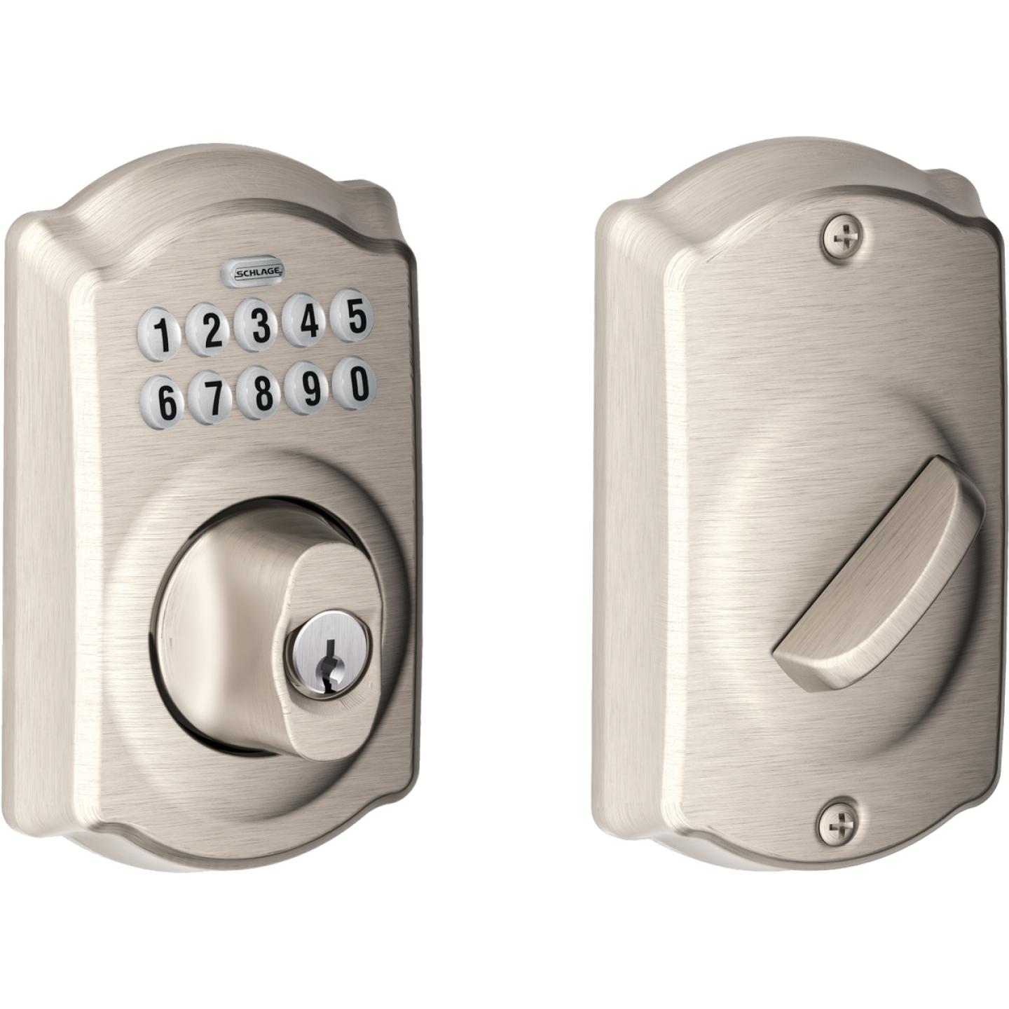 Schlage Keypad Satin Nickel Electronic Deadbolt Image 1