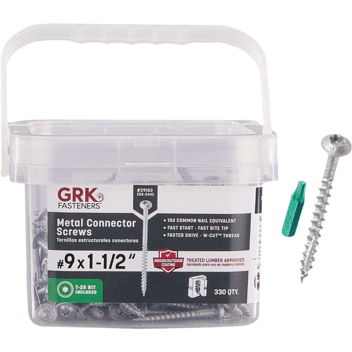 GRK #9 x 1-1/2 In. Metal Connector Screw (330-Count) Image 1